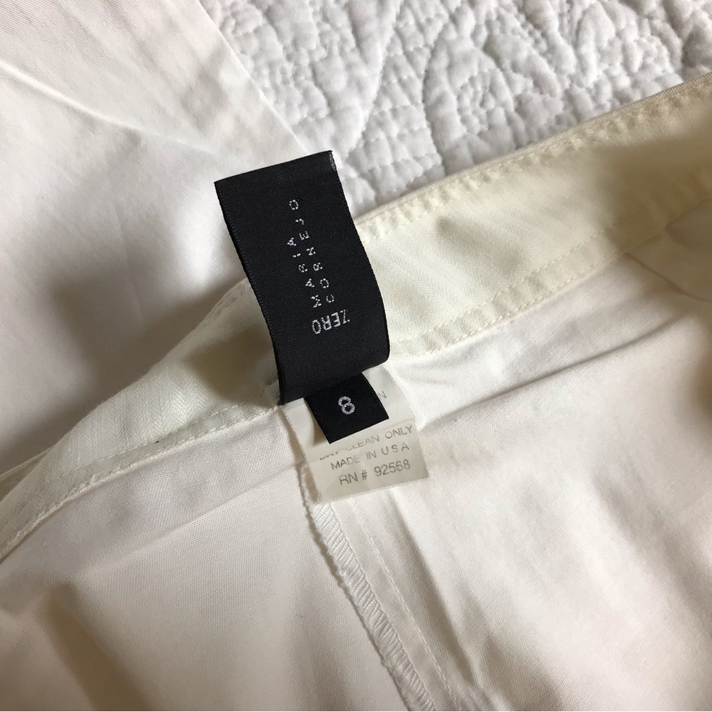 Zero + Maria Cornejo Off-White Wide Leg Pants - Picture 8 of 8